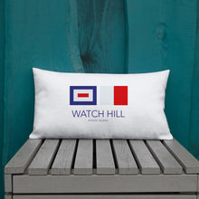 Load image into Gallery viewer, Watch Hill, RI NAUTICAL Throw Pillow - Premium Throw Pillow from The Wishful Fish - Just $24! Shop now at The Wishful Fish
