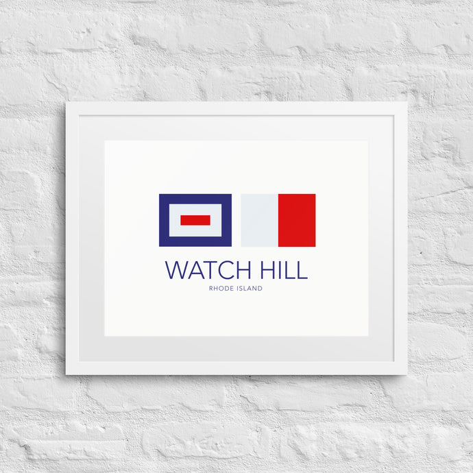 Watch Hill, RI NAUTICAL Framed Print - Premium Framed Print from The Wishful Fish - Just $75! Shop now at The Wishful Fish