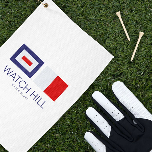 Watch Hill Nautical Golf Towel Made for the Course, Inspired by the Coast. SHOP Now at The Wishful Fish