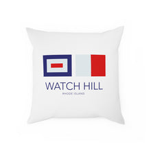 Load image into Gallery viewer, Watch Hill, RI NAUTICAL Throw Pillow - Premium Throw Pillow from The Wishful Fish - Just $24! Shop now at The Wishful Fish
