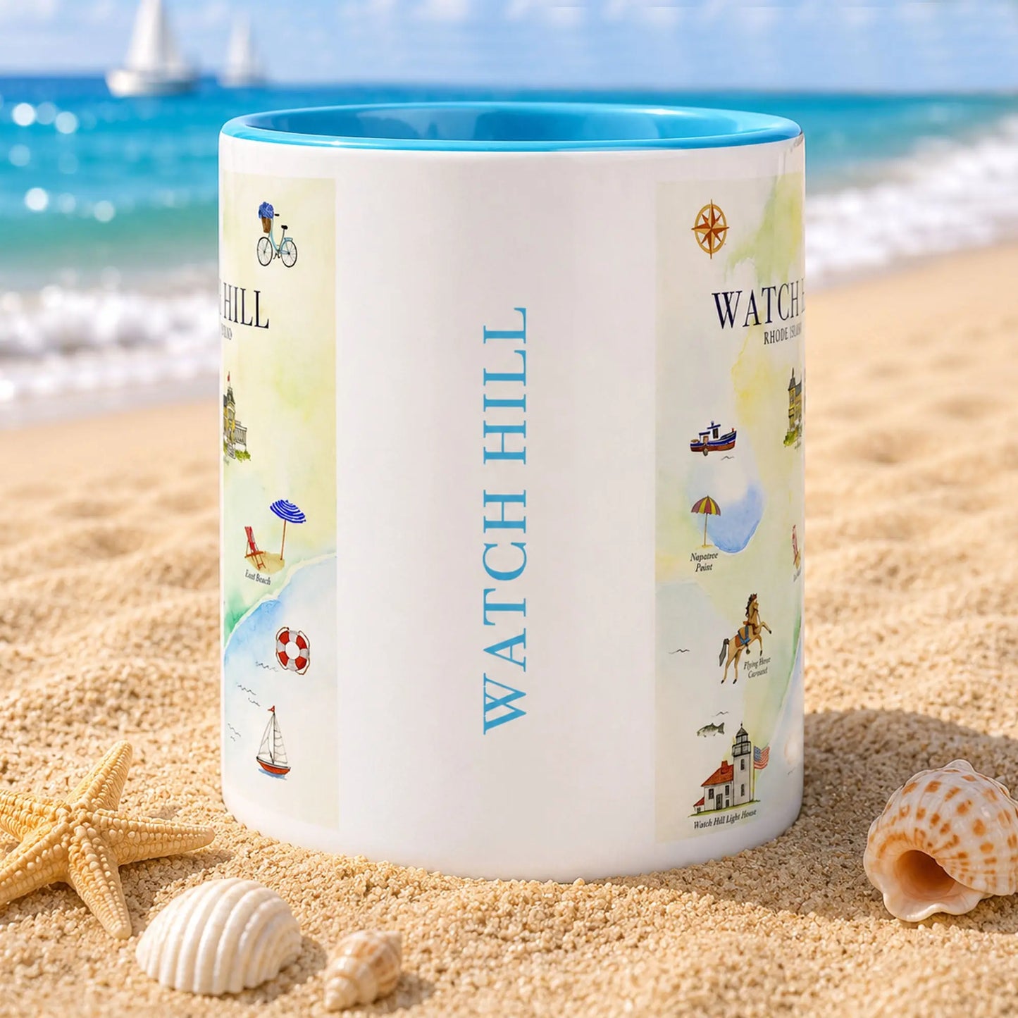 Rhode Island Coastal Charm in Every Cup.  SHOP Now at The Wishful Fish