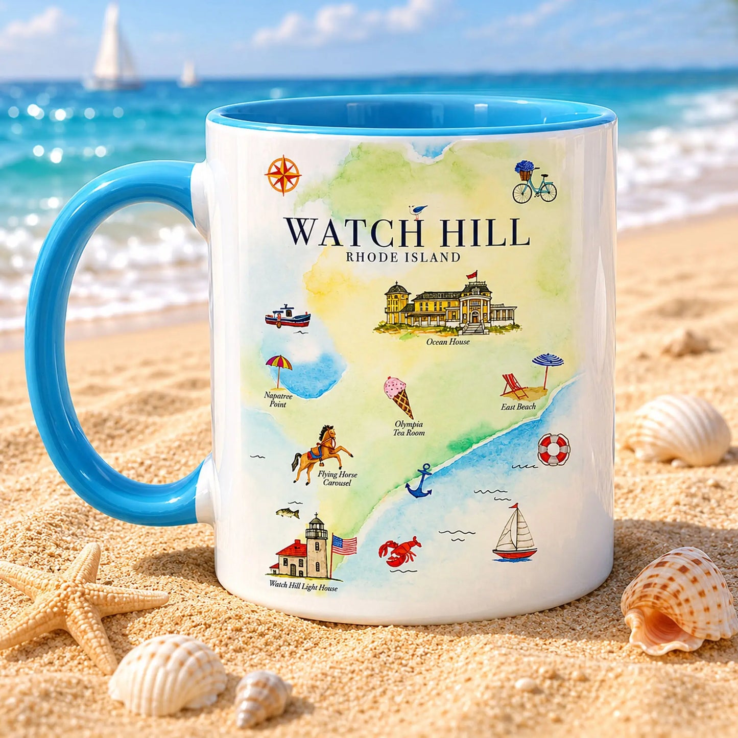Sip a Little Seaside Style. SHOP Now at The Wishful Fish
