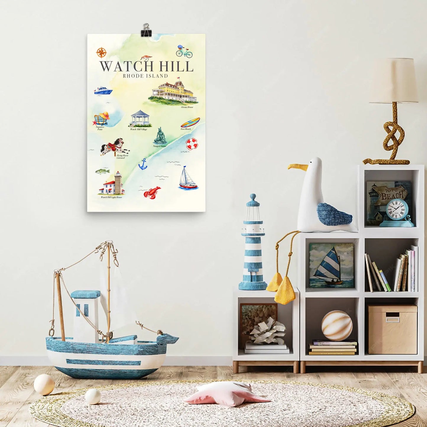 Watch Hill Rhode Island Poster — Inspired by the Traditions of Watch Hill, RI The Wishful Fish