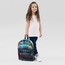 Load image into Gallery viewer, Happy Monster Backpack | Lifestyle Photo | The Wishful Fish Shop
