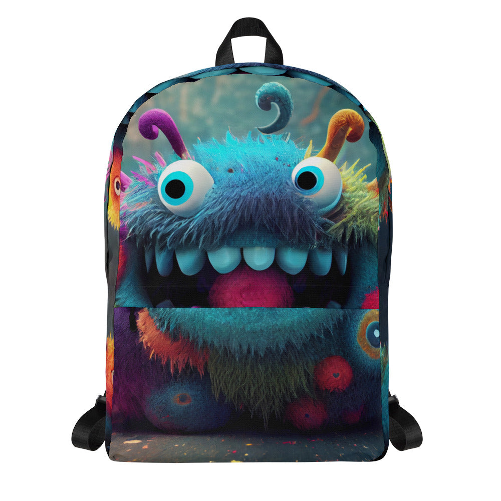 Happy Monster Backpack | Front View | The Wishful Fish Shop