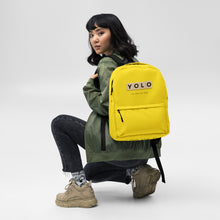 Load image into Gallery viewer, YOLO (You Only Live Once) Backpack | Front View Lifestyle Photo | The Wishful Fish Shop
