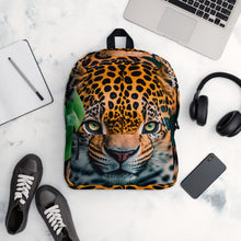 Load image into Gallery viewer, Jaguar Safari Backpack | Front View Lifestyle | The Wishful Fish
