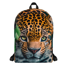 Load image into Gallery viewer, Jaguar Safari Backpack | Front View | The Wishful Fish
