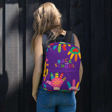 Load image into Gallery viewer, BACK TO SCHOOL Backpack | Front View Lifestyle | Shop The Wishful Fish
