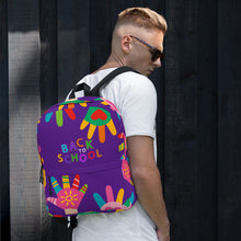 Load image into Gallery viewer, BACK TO SCHOOL Backpack | Front View Lifestyle | Shop The Wishful Fish
