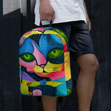 Load image into Gallery viewer, The Whimsical Kat Backpack | Front View Lifestyle | The Wishful Fish Shop
