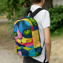 Load image into Gallery viewer, The Whimsical Kat Backpack | Side View Lifestyle Photo | The Wishful Fish Shop
