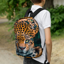 Load image into Gallery viewer, Jaguar Safari Backpack | Side View Lifestyle Photo | The Wishful Fish
