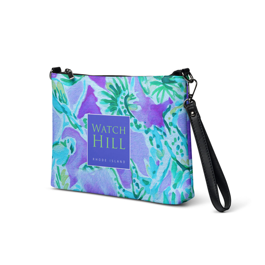 Watch Hill, Rhode Island Floral Crossbody Bag | Front Side View | The Wishful Fish