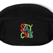 Load image into Gallery viewer, &quot;Stay Chill&quot; Fanny Pack | Sizes S/M-M/L | Close Up View of Pocket | Shop The Wishful Fish
