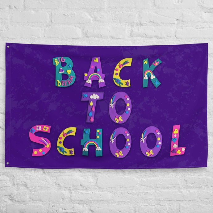 BACK TO SCHOOL Flag For Teachers Classroom | Front View | Shop The Wishful Fish