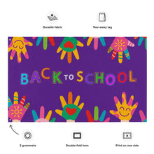 Load image into Gallery viewer, BACK TO SCHOOL Flag For Teachers Classroom - Premium Teacher&#39;s Flag from The Wishful Fish - Just $31.50! Shop now at The Wishful Fish
