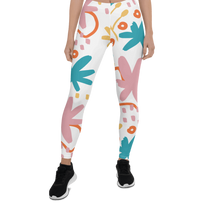 Load image into Gallery viewer, Botanical Woman&#39;s Leggings Front
