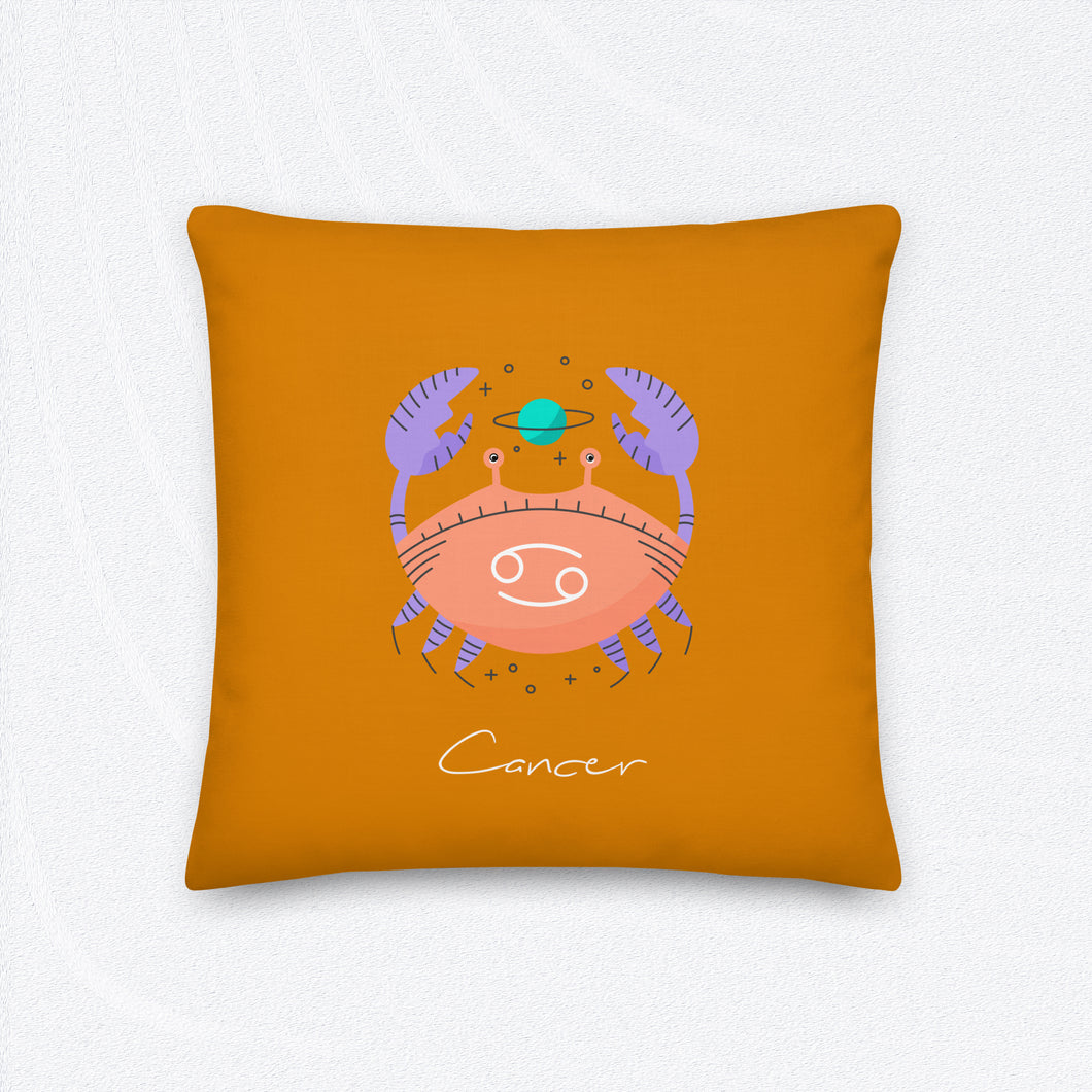 Zodiac Cancer Premium Accent Pillow | 18