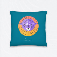 Load image into Gallery viewer, Zodiac Leo Premium Accent Pillow 18&quot; x 18&quot; | Front View | The Wishful Fish
