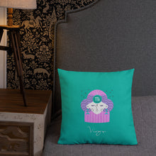 Load image into Gallery viewer, Zodiac Virgo Premium Accent Pillow | 18&quot; x 18&quot; | Front View Lifestyle Photo | The Wishful Fish
