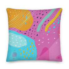 Load image into Gallery viewer, Whimsical Kat Premium Accent Pillow | 22&quot; x 22&quot; | Back View | The Wishful Fish

