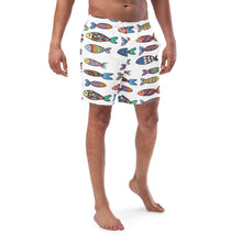 Load image into Gallery viewer, Fun Fishy Men&#39;s Swim Trunks | Front View
