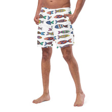 Load image into Gallery viewer, Fun Fishy Men&#39;s Swim Trunks | Side View
