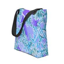 Load image into Gallery viewer, Watch Hill, Rhode Island Floral Tote Bag | Side View | 15&quot; x 15&quot; | No logo on front 
