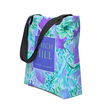 Load image into Gallery viewer, Watch Hill, Rhode Island Floral Tote Bag | Side View | The Wishful Fish
