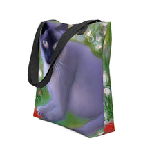 Load image into Gallery viewer, Siamese Cat Tote Bag | 15&quot; x 15&quot; | Side View | The Wishful Fish
