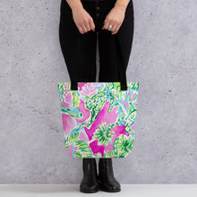 Load image into Gallery viewer, Watch Hill, Rhode Island Painted Summer Chic Tote Bag. No Logo.
