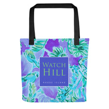 Load image into Gallery viewer, Watch Hill, Rhode Island Floral Tote Bag | Front Bag | The Wishful Fish
