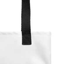 Load image into Gallery viewer, Watch Hill, Rhode Island Painted Summer Chic Tote Bag | Close Up of Handle | 15&quot; x 15&quot; | The Wishful Fish
