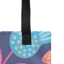 Load image into Gallery viewer, Contemporary Flowers Tote Bag | 15&quot; x 15&quot; | Close Up View | The Wishful Fish
