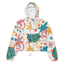Load image into Gallery viewer, Botanical Women’s Cropped Windbreaker | Front View
