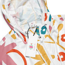 Load image into Gallery viewer, Botanical Women’s Cropped Windbreaker | Close Up View
