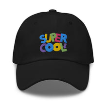 Load image into Gallery viewer, &quot;Super Cool&quot; Dad Hat | Black | Front View | Shop The Wishful Fish
