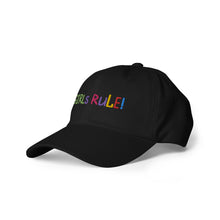 Load image into Gallery viewer, &quot;Girls Rule&quot;  Embroidered Cotton Baseball Cap

