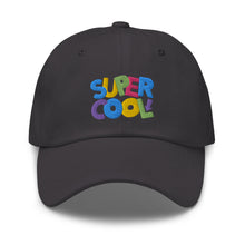 Load image into Gallery viewer, &quot;Super Cool&quot; Dad Hat | Dark Grey | Front View | Shop The Wishful Fish
