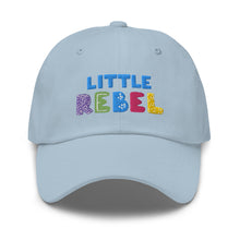 Load image into Gallery viewer, &quot;Little Rebel&quot; Baseball Cap | Light Blue | Front View | Shop The Wishful Fish
