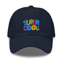 Load image into Gallery viewer, &quot;Super Cool&quot; Dad Hat | Navy | Front View | Shop The Wishful Fish
