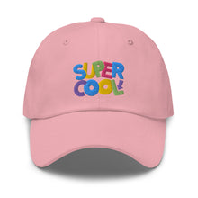 Load image into Gallery viewer, &quot;Super Cool&quot; Dad Hat | Pink | Front View | Shop The Wishful Fish
