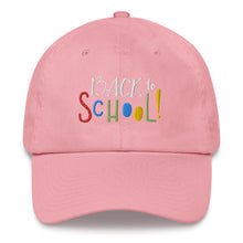 Load image into Gallery viewer, &quot;Back To School&quot; Baseball Cap One Size Fits All | Pink | Front View | Shop The Wishful Fish
