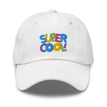 Load image into Gallery viewer, &quot;Super Cool&quot; Dad Hat | White | Front View | Shop The Wishful Fish
