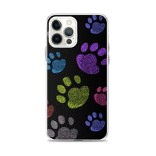 Load image into Gallery viewer, PAW PRINTS Clear iPhone® Case - Premium iPhone® Case from The Wishful Fish - Just $24.50! Shop now at The Wishful Fish
