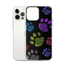 Load image into Gallery viewer, PAW PRINTS Clear iPhone® Case - Premium iPhone® Case from The Wishful Fish - Just $24.50! Shop now at The Wishful Fish
