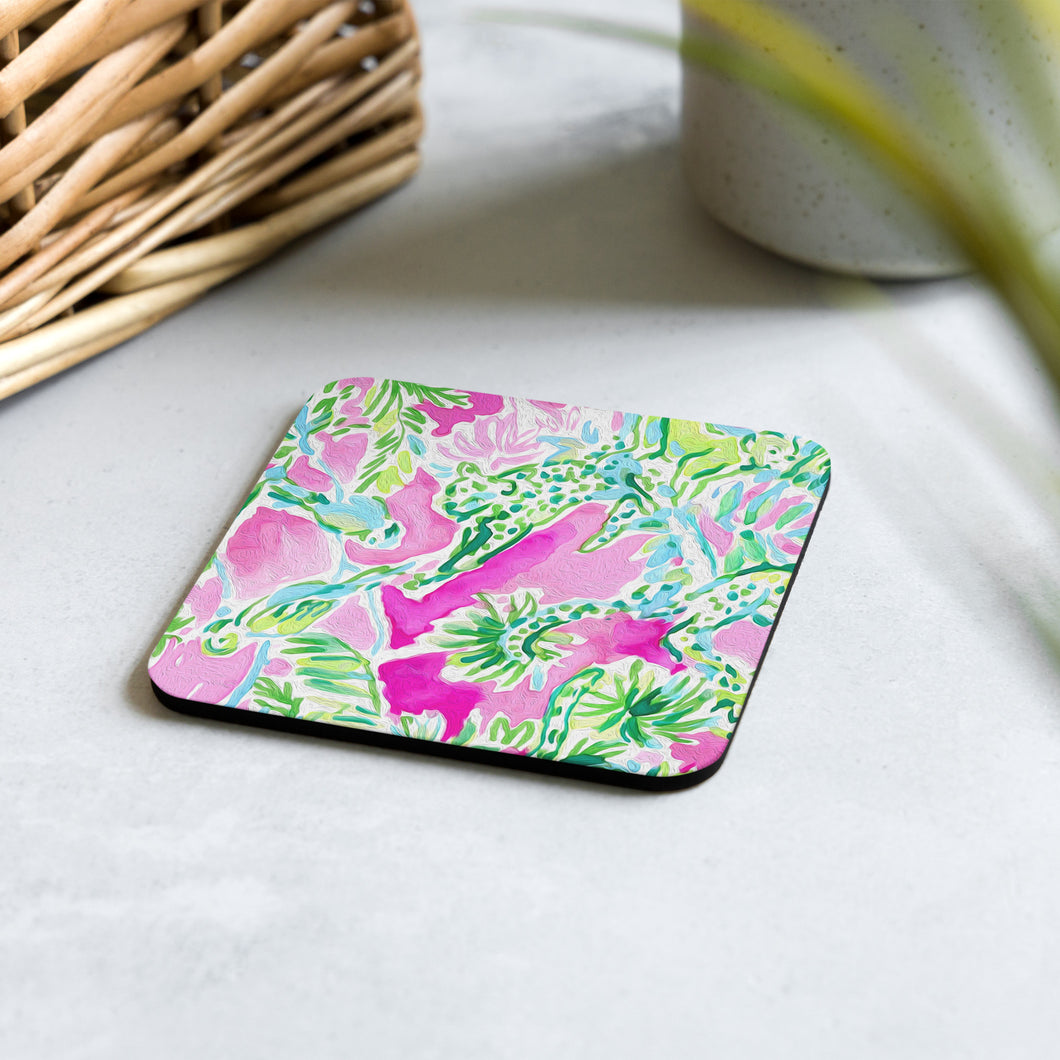 Watch Hill, Rhode Island Painted Summer Chic Cork-Back Coaster | Life Style Photo