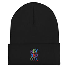 Load image into Gallery viewer, &quot;Beyond Cool&quot; Cuffed Beanie | Black | One Size Fits All | Front View | Shop The Wishful Fish
