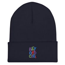 Load image into Gallery viewer, &quot;Beyond Cool&quot; Cuffed Beanie | Navy | One Size Fits All | Front View | Shop The Wishful Fish
